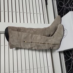 Steve Madden Taupe Suede Over the knee Boots